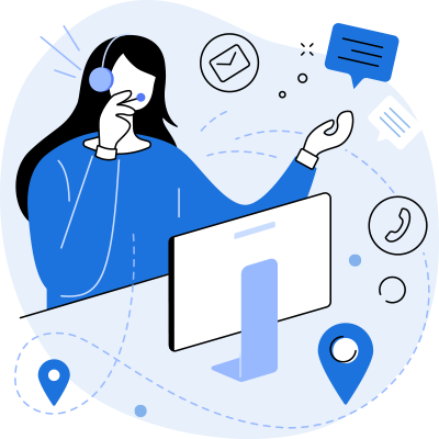 Illustration representing ways to contact Ahmad Khan